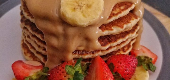 Pancakes with Peanut Butter Sauce_Sheenas Kitchen