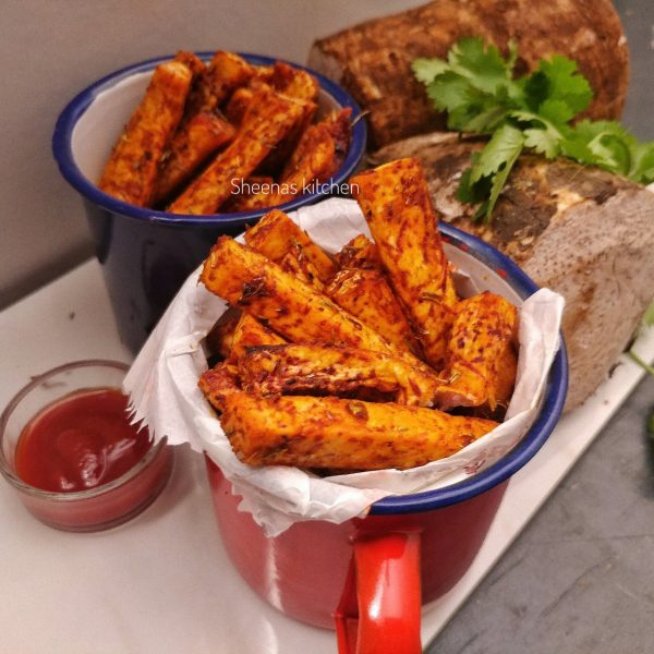 Paprika Oven Roasted Nduma Chips aka Arrowroot Chips Sheena's Kitchen
